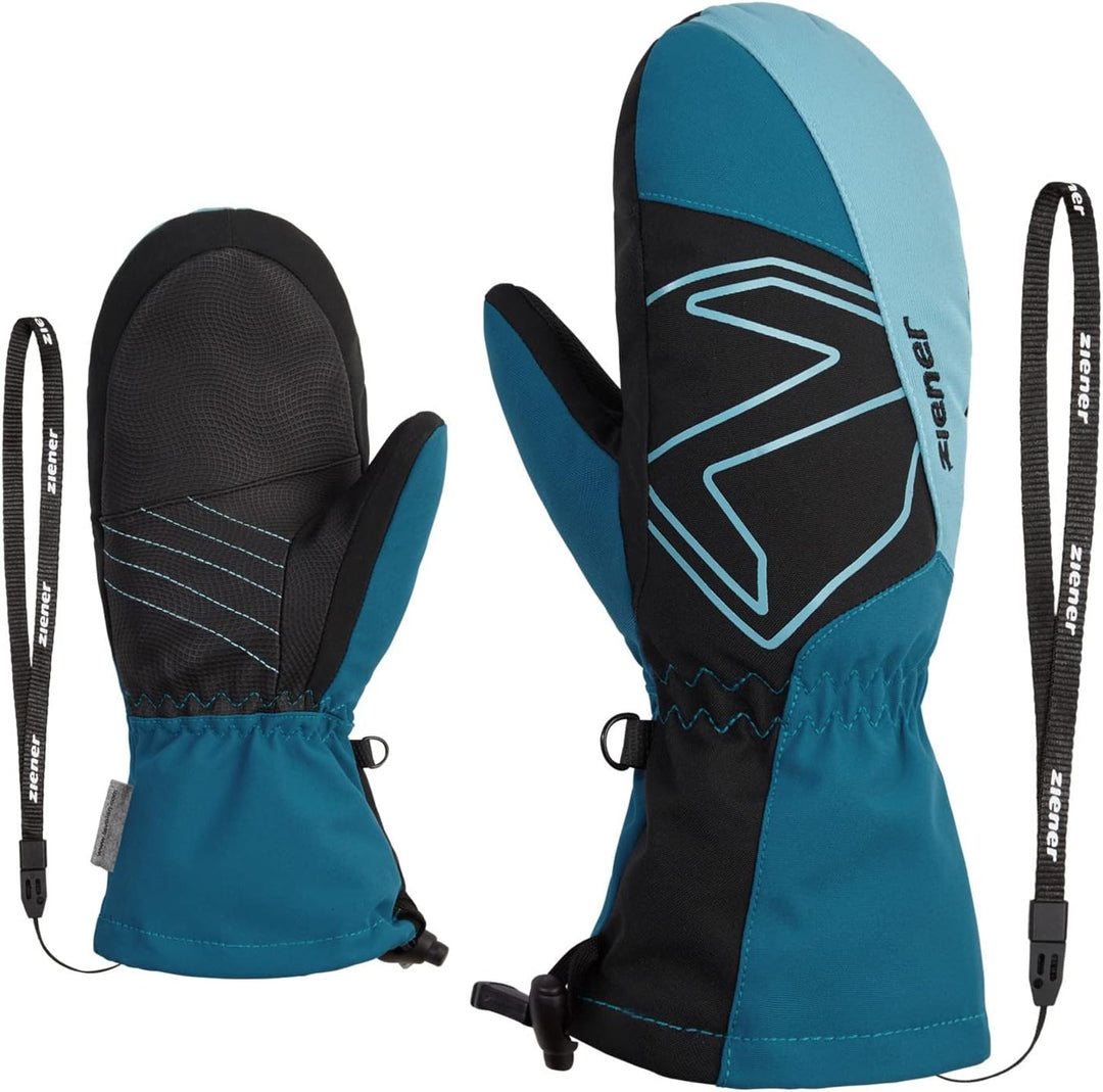 Ziener Kinder Lavalino Ski-Fäustling/Wintersport | wasserdicht, extra warm, Wolle 6.5 Blue Sea, 6.5