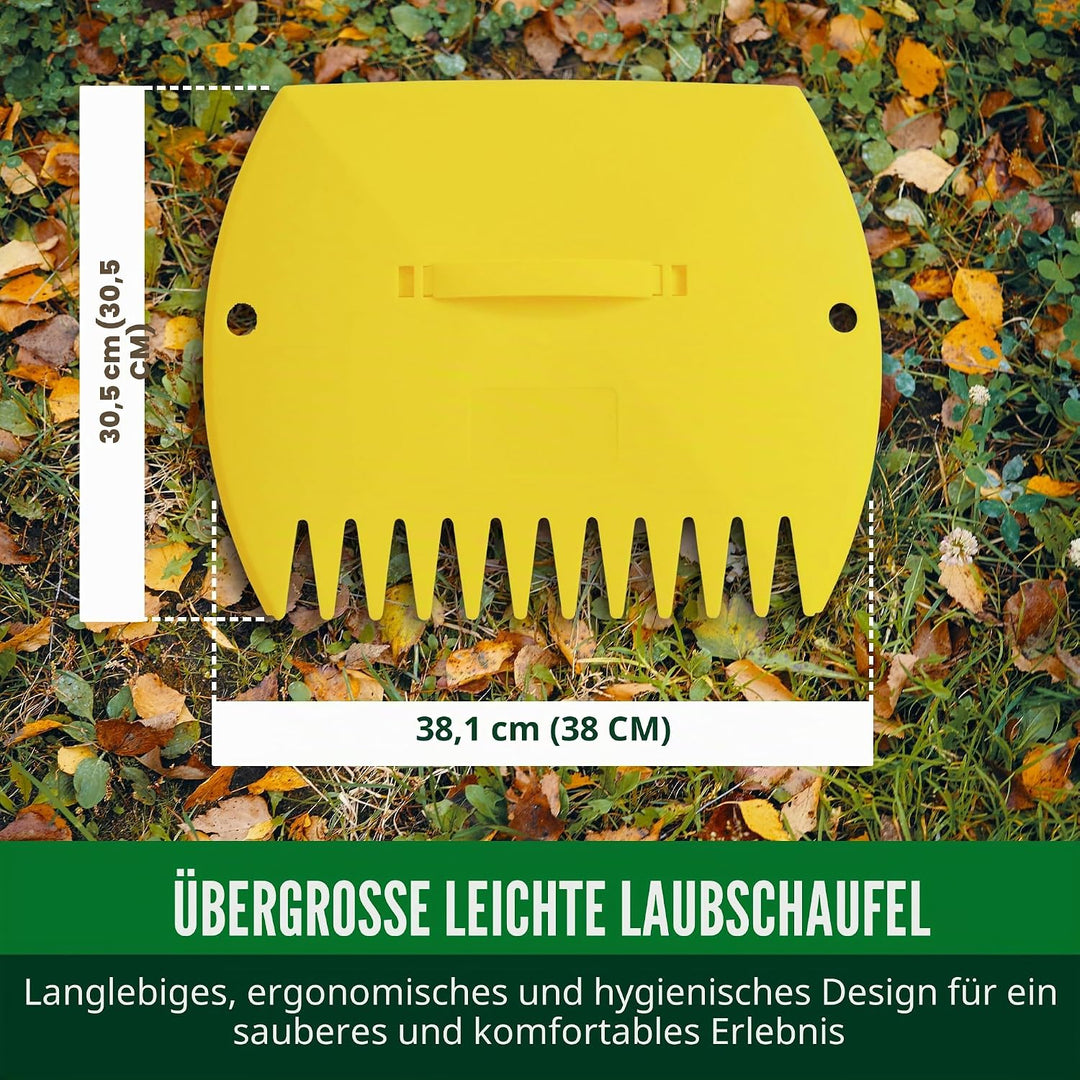 GardenHOME Laubsammler 2er Set – Grosse Laubschaufeln & Laubgreifer für Garten, Robuste Handrechen a