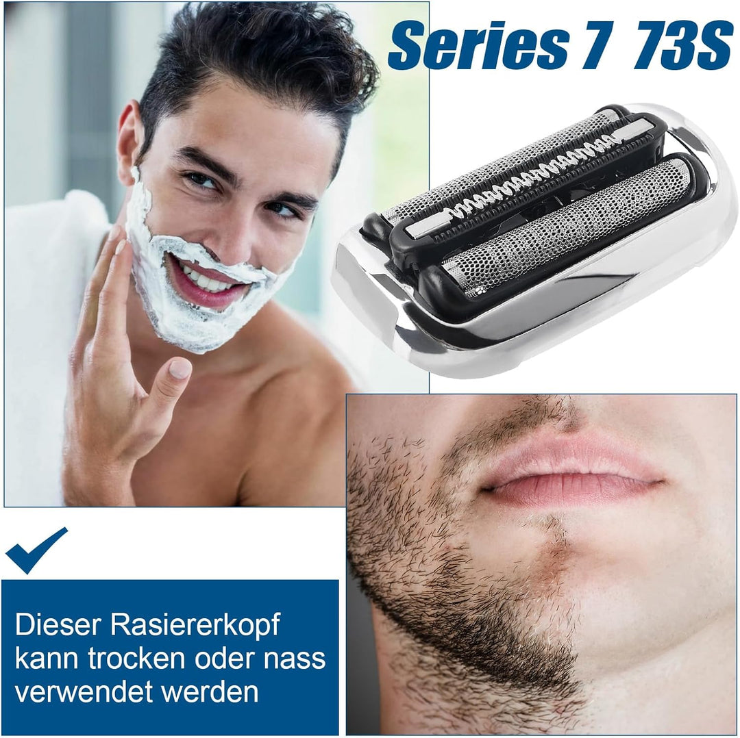 73S-Serie 7 Ersatzfolie und -klingen, kompatibel mit Braun S7-Ersatzkopf, 73S-Ersatzscherköpfe für B