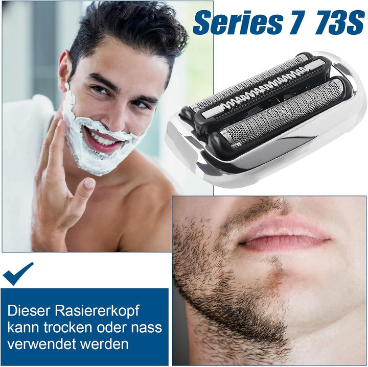 73S-Serie 7 Ersatzfolie und -klingen, kompatibel mit Braun S7-Ersatzkopf, 73S-Ersatzscherköpfe für B
