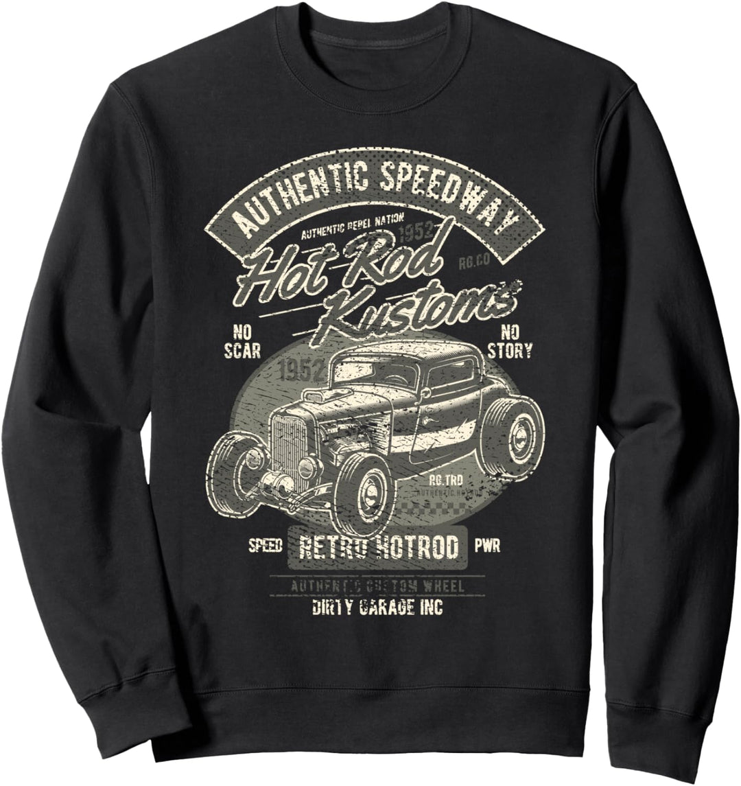 Distressed Retro Classic Car Vintage Hot Rod Sweatshirt