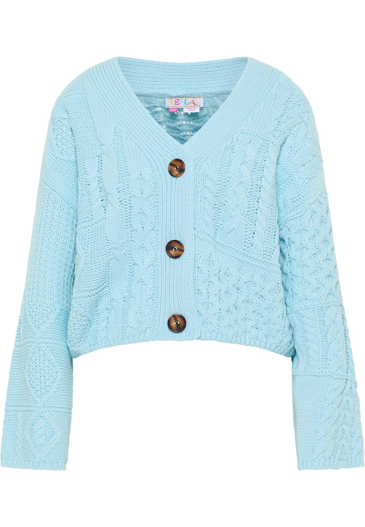 IZIA Cropped Strickjacke Damen 19025285 XS-S Hellblau, XS-S Hellblau
