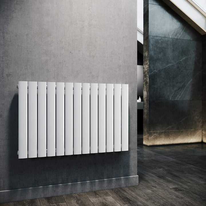 ELEGANT Paneelheizkörper Horizontal 630 x 1001 mm Weiss Badezimmer/Wohnraum Einlagig Horizontal Heiz