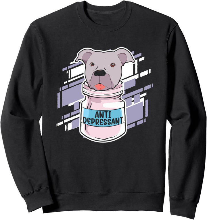 American Staffordshire Antidepressant Pitbull Hund Besitzer Sweatshirt