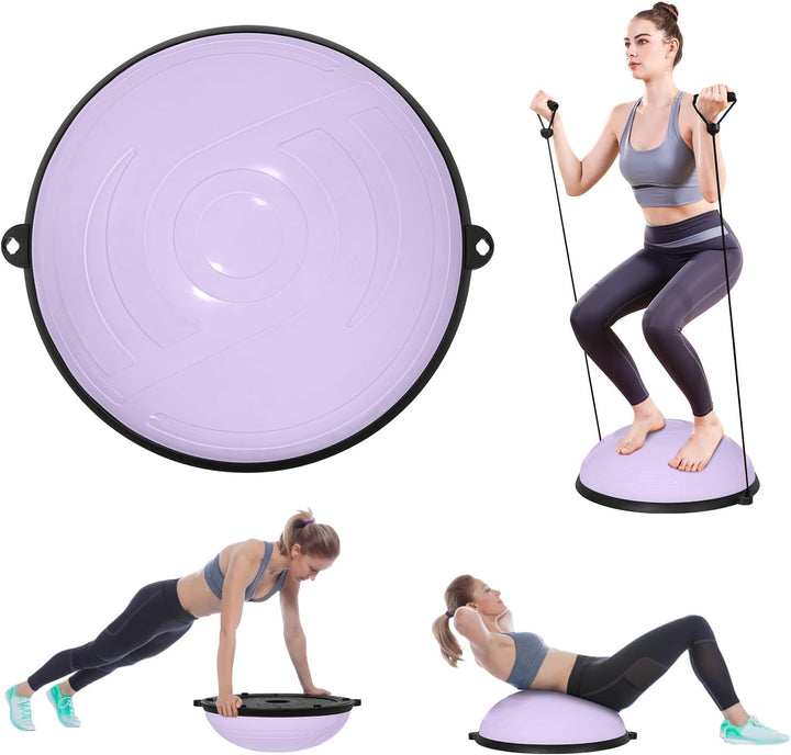 Leogreen Balance Ball Trainer Gleichgewichtstrainer 58 cm Anti-Rutsch Halbkugel Balance Board mit Wi