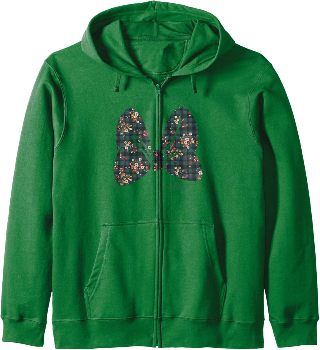 Disney Minnie Mouse Floral Plaid Large Bow Kapuzenjacke