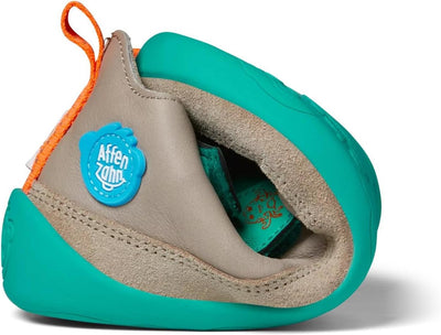 Affenzahn Barfussschuh Leder Buddy mit Klettverschluss Weich rutschfest Flexibel Reflektierend für J