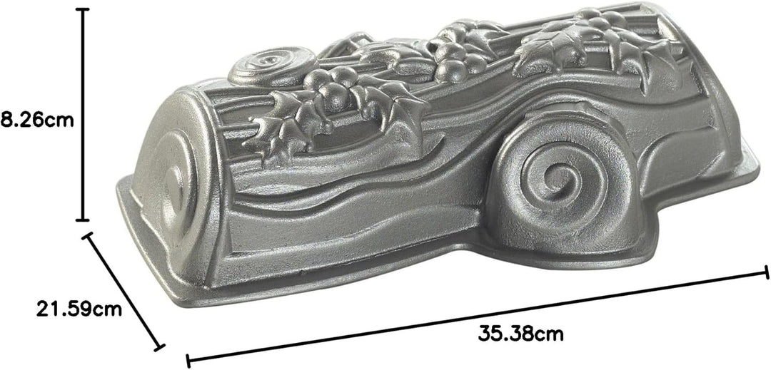 Nordic Ware Baumstamm, Aluminium, Silber, 35,4 x 21,6 x 8,3 cm