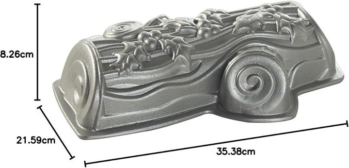 Nordic Ware Baumstamm, Aluminium, Silber, 35,4 x 21,6 x 8,3 cm