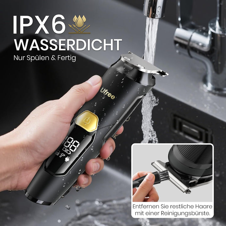 Ufree 3 in 1 Barttrimmer Herren Kit, Bartschneider Haarschneider Haarschneidemaschine Profi für Schn