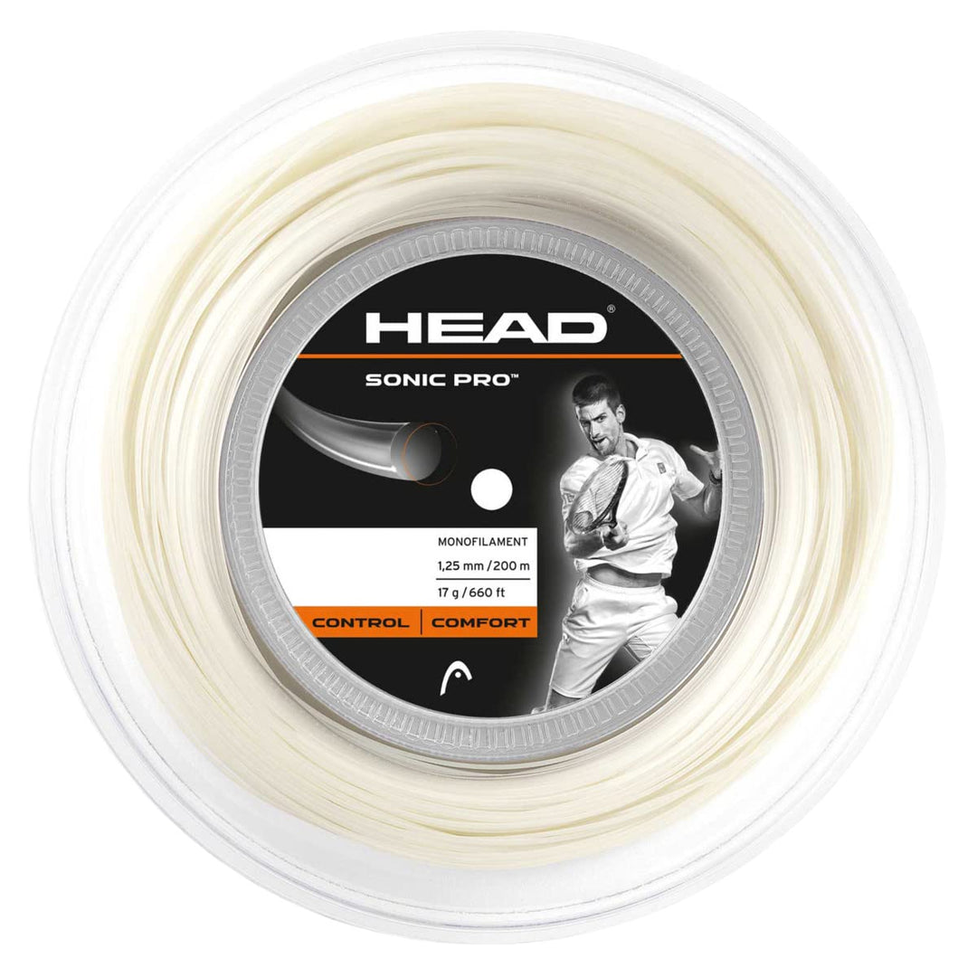 HEAD Sonic Pro Reel Schlägersaite – Mehrfarbig Weiss 16 Single, Weiss 16 Single