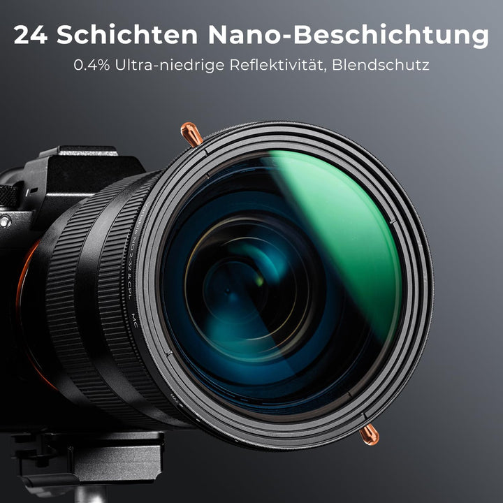 K&amp;F CONCEPT Nano-D Serie ND Filter 49mm CPL&amp;ND2-ND32 2 in 1 multifunktionaler Graufilter und CPL Fil