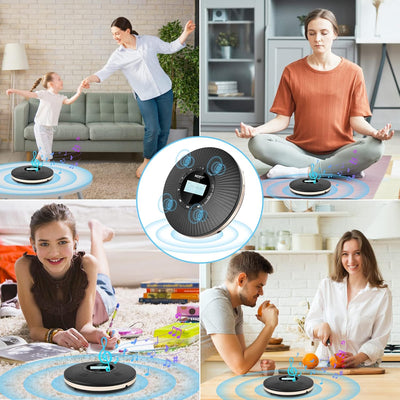 HOTT CD Player Tragbar Bluetooth CD-Player mit 4 Lautsprecher und FM-Transmitter, Tragbarer CD Playe