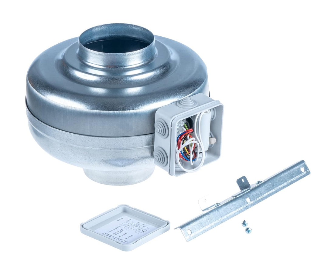 Steinberg14 Rohrventilator 100mm Rohrlüfter Abluftventilator Lüftung Lüfter 379m³ A Ø 100mm Rohrvent