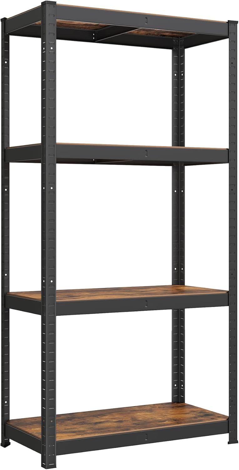SONGMICS Standregal, Bücherregal, Lagerregal, 4 Ablagen, verstellbar, 40 x 80 x 160 cm, bis 520 kg b