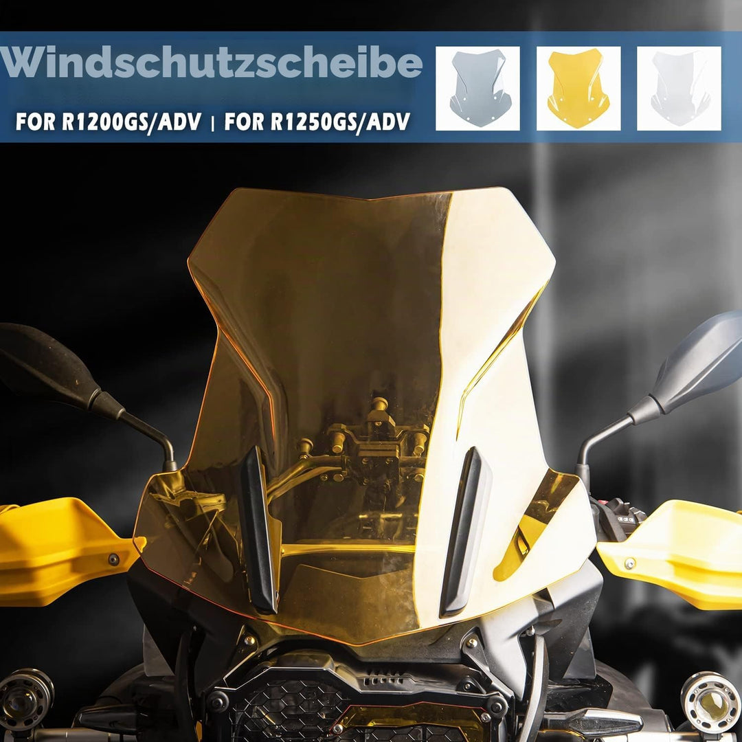 TAZGANTAX Motorrad Tourenscheibe Windschutz kompatibel mit B.M.W R1200GS R1250GS R 1200 GS R 1250 GS