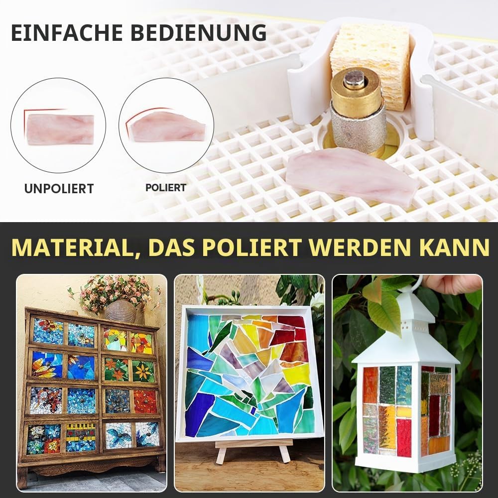 Mühle aus geflecktem Glas, Keramik und anderen Materialien, Mini-Mahlwerkzeuge-Set für Heimwerker, B