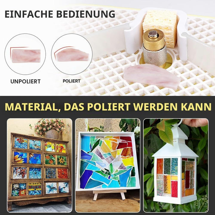 Mühle aus geflecktem Glas, Keramik und anderen Materialien, Mini-Mahlwerkzeuge-Set für Heimwerker, B