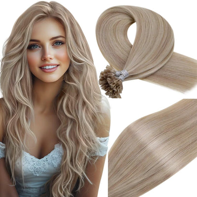 Vivien Bondings Extensions Echthaar Blond Extensions Bonding Echthaar Ashblond Highlighted Blond Ker