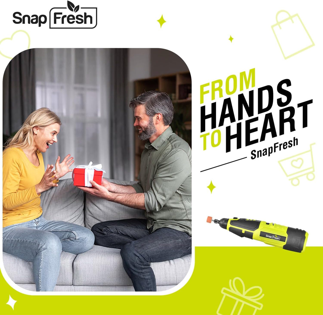 SnapFresh Multifunktionswerkzeug 12V Akku Rotationswerkzeug-Set mit 7 Variable Drehzahl 5000-28000U/