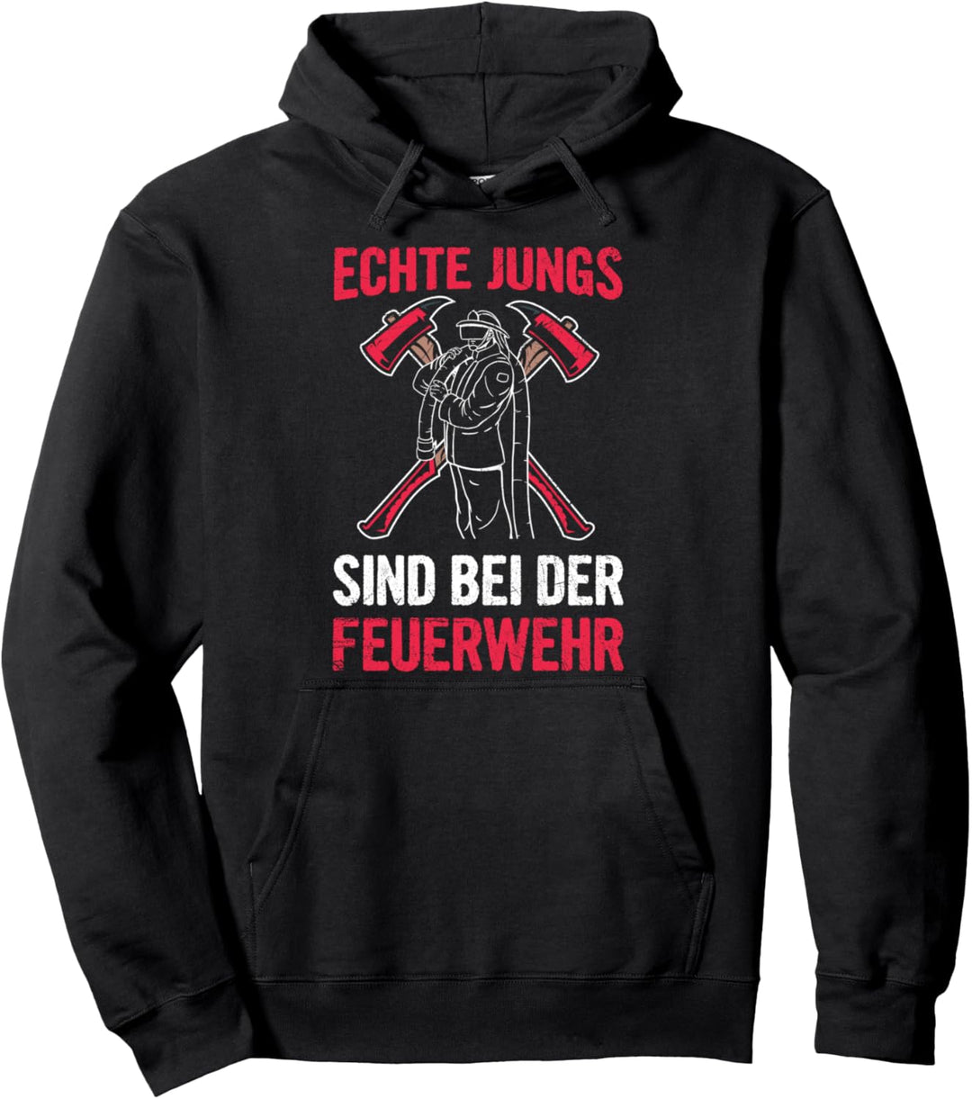 Jugendfeuerwehr Echte Jungs Sind Bei Der Feuerwehr Spruch Pullover Hoodie