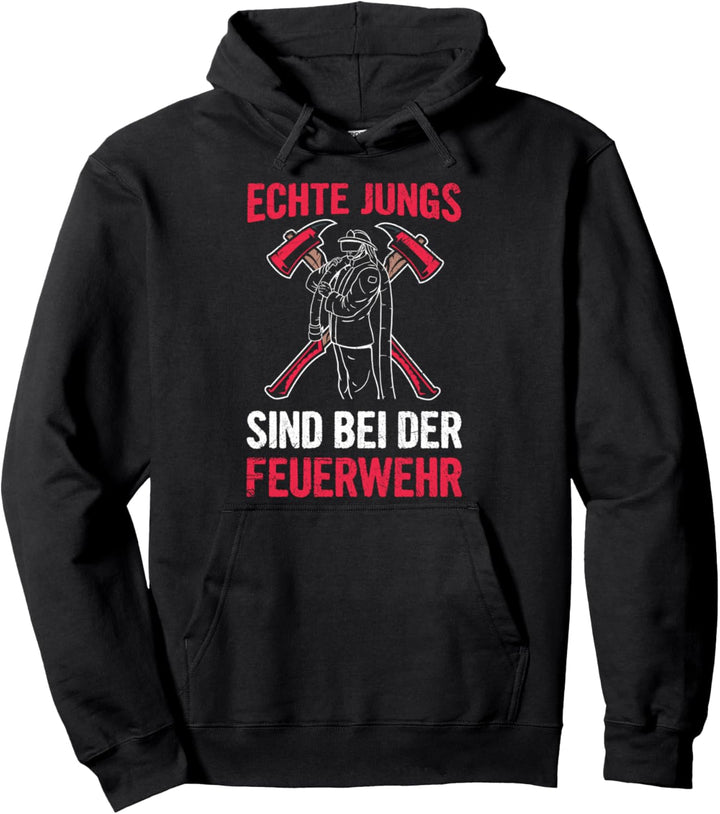 Jugendfeuerwehr Echte Jungs Sind Bei Der Feuerwehr Spruch Pullover Hoodie