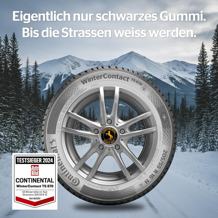 CONTINENTAL WINTERCONTACT TS 870 - 195/55R16 87H - C/B/70dB - Winterreifen 195/55 R16 87H, 195/55 R1