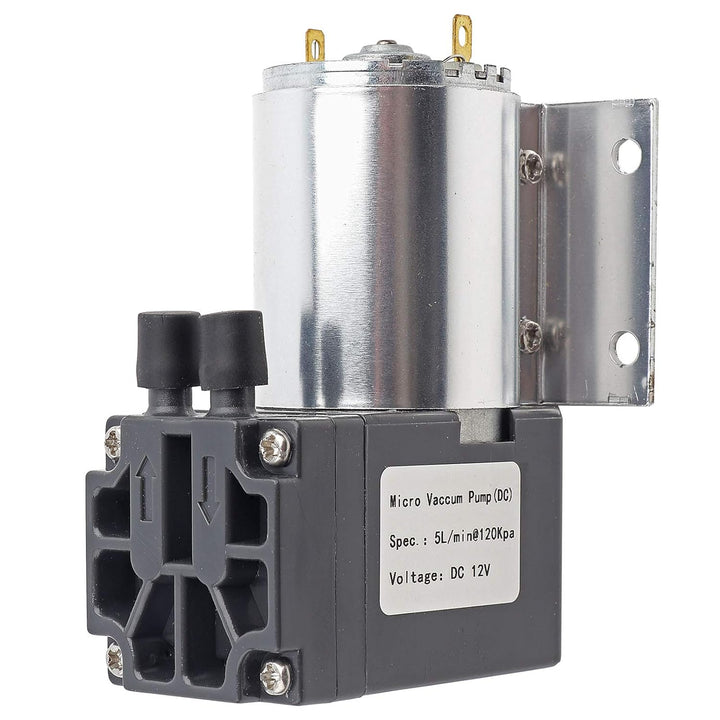 Mini Vakuumpumpe, DC 12 V 5L / min 120kpa Mikropumpe Unterdruck-Saugpumpen mit Halter zur Probenahme