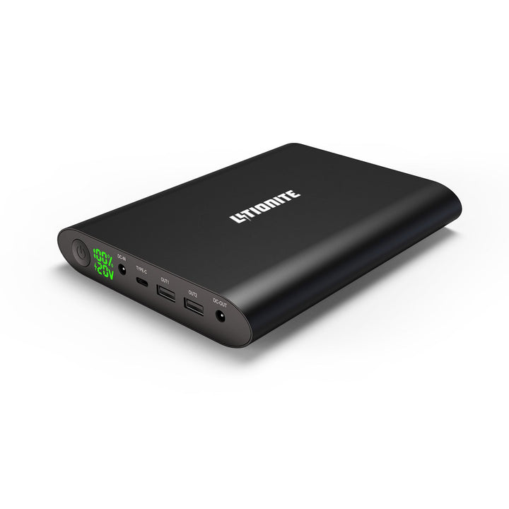 Litionite Tanker 90W / 50.000mAh Aluminium Powerbank Externer Batterie Akku mit LED-Anzeige - 2X USB