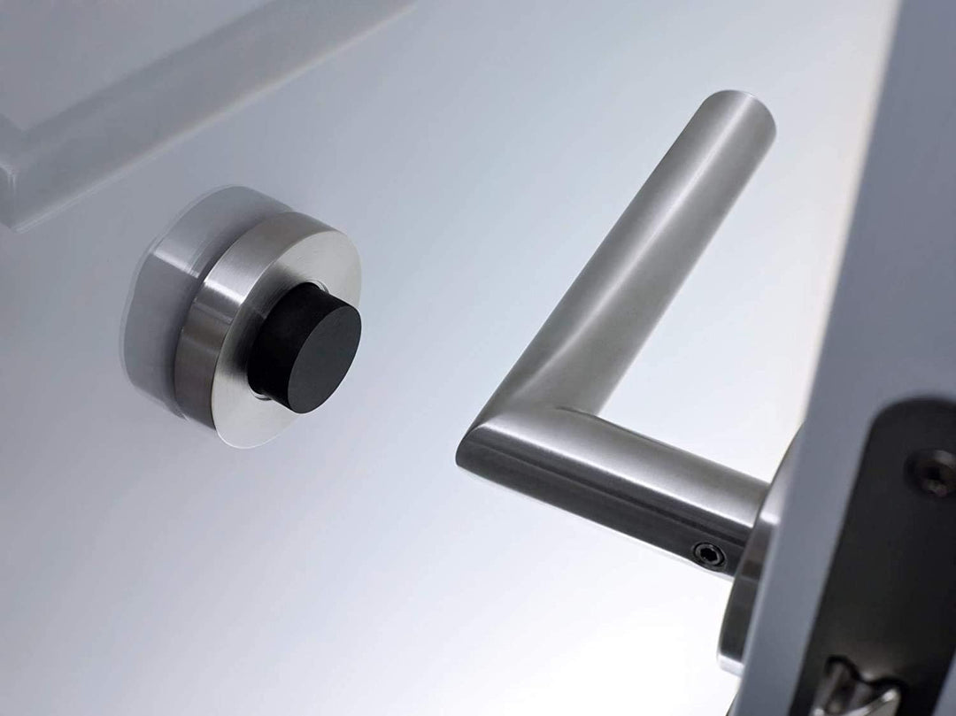 PHOS Design, TSW50-11, Edelstahl Wandtürstopper mit Gummi-Puffer, verdeckte Verschraubung, Türstoppe