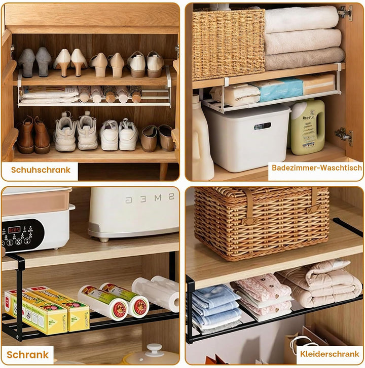 Hängendes Schuhregal Organizer Im Schrank, Erweiterbar Schrankregal, Verstellbarer 40-70cm, Schuhorg