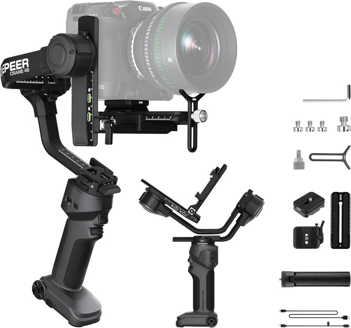 ZHIYUN CINEPEER Crane 4E Gimbal für DSLR-und Spiegellose Kamera, 3-Achsen Stabilisator Gimbal, Leich