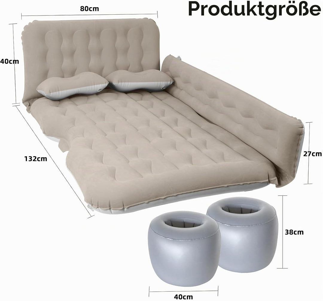 Auto Matratze, Auto Luftmatratze,Ausgestattet mit Zwei Kissen und Einer aufblasbaren Pumpe, geeignet