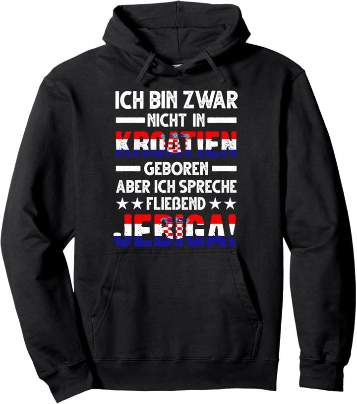 Jebiga Kroatische Flagge Kroatien Pullover Hoodie