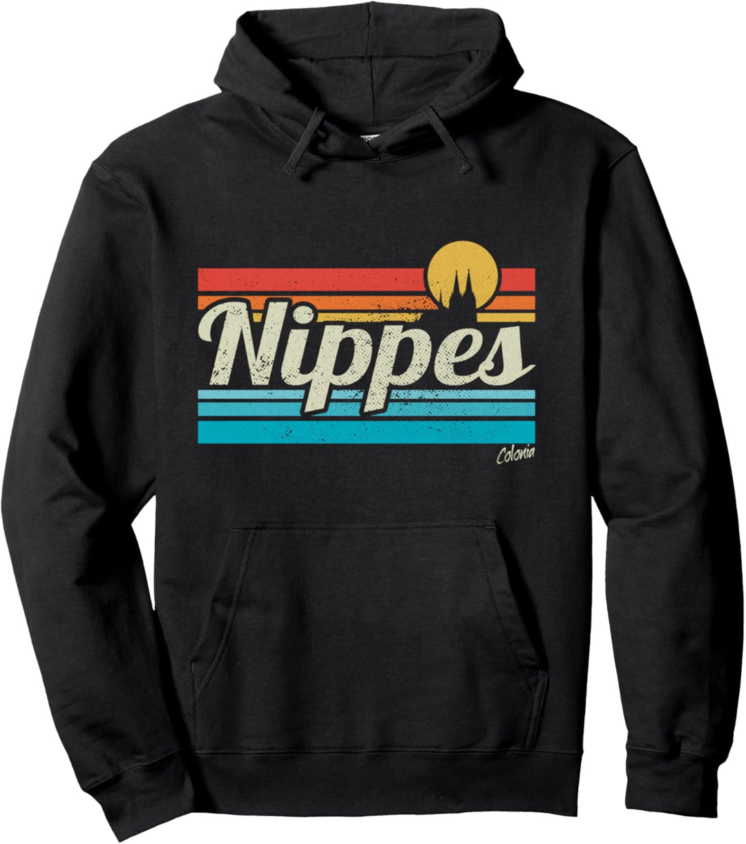 Nippes Veedel Köln Viertel Retro Vintage Surfer Nippes Surf Pullover Hoodie