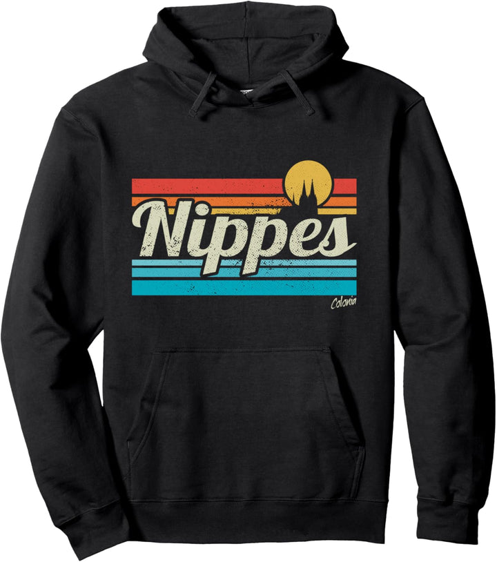 Nippes Veedel Köln Viertel Retro Vintage Surfer Nippes Surf Pullover Hoodie