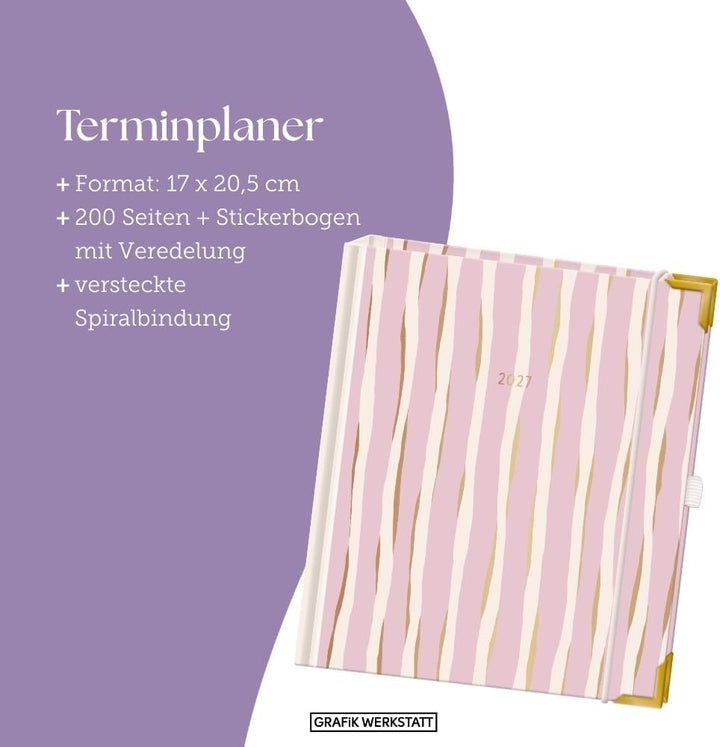 Terminplaner A5 Premium 2027 Bunt: Premium-Terminplaner, Bunt