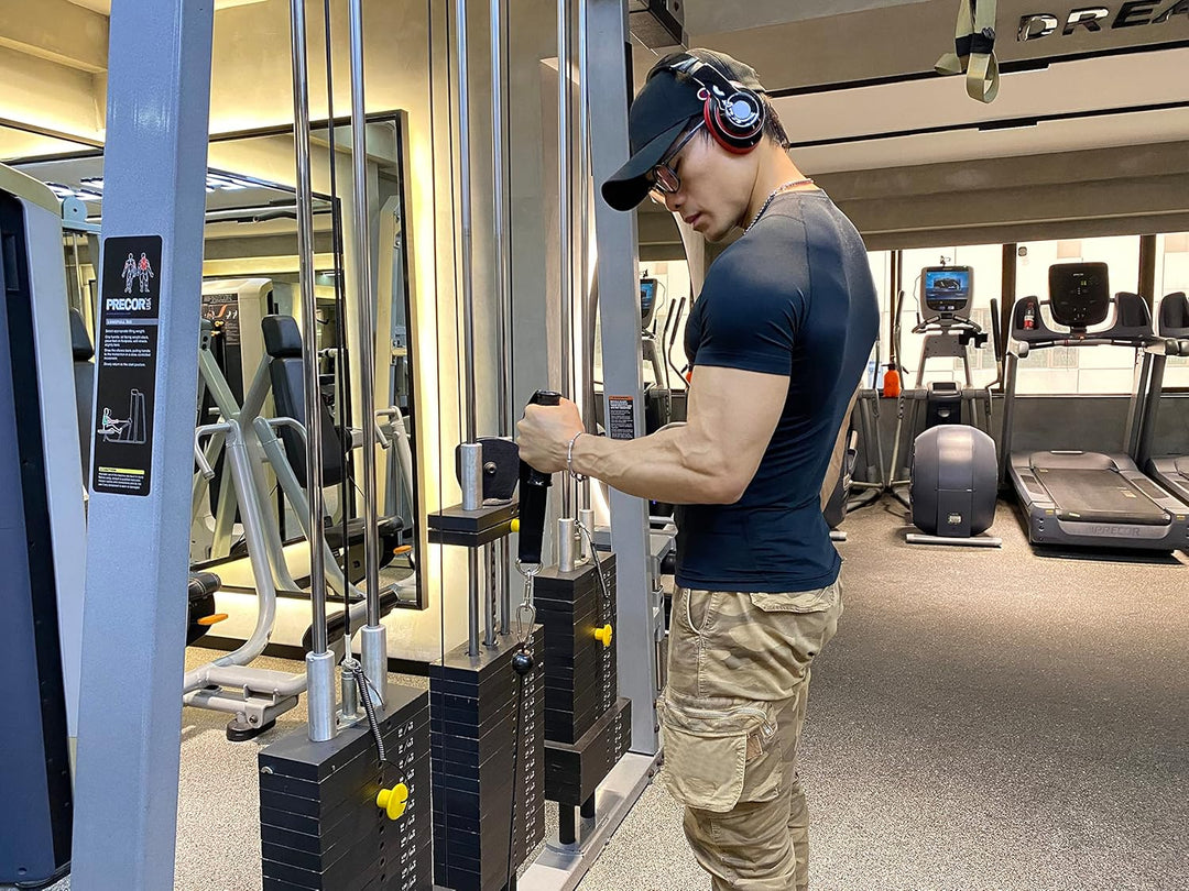 Heavy Exercise Handles Gym Cable Machine Attachments Durable Double D Rings Handles Resistance Bands