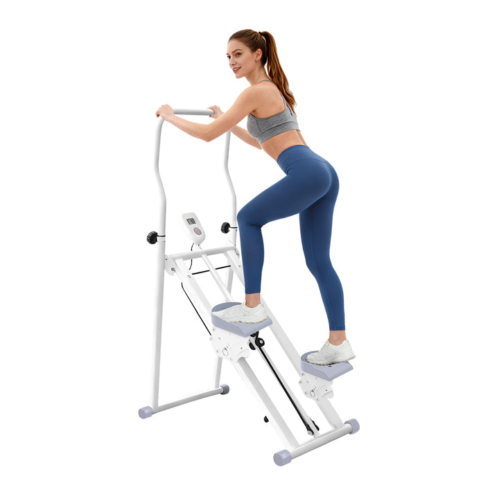 Vertikale Klettermaschine, Stair Stepper für Home Gym Übung, Klappbarer Stepper mit 3 Trainingsmodi,