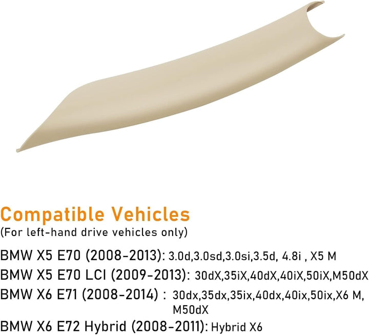 TTCR-II 3PCS Türgriff Innen Kompatibel Mit Türgriffe BMW X5 E70 2008-2013,X6 E71/E72 2008-2014,Türgr