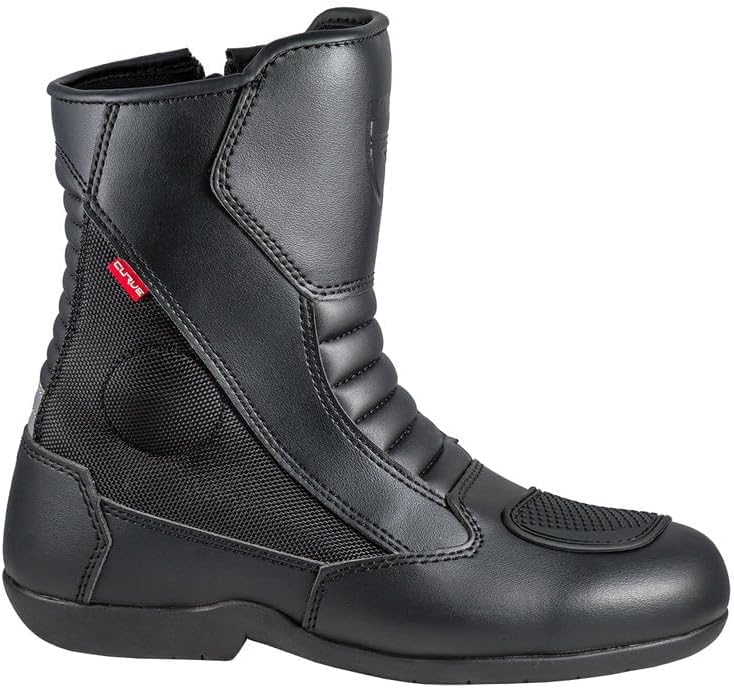 CURVE Magnes WP Motorradstiefel Schwarz, für Männer und Frauen, Mikrofaser, urban, Knöchel- und Fers