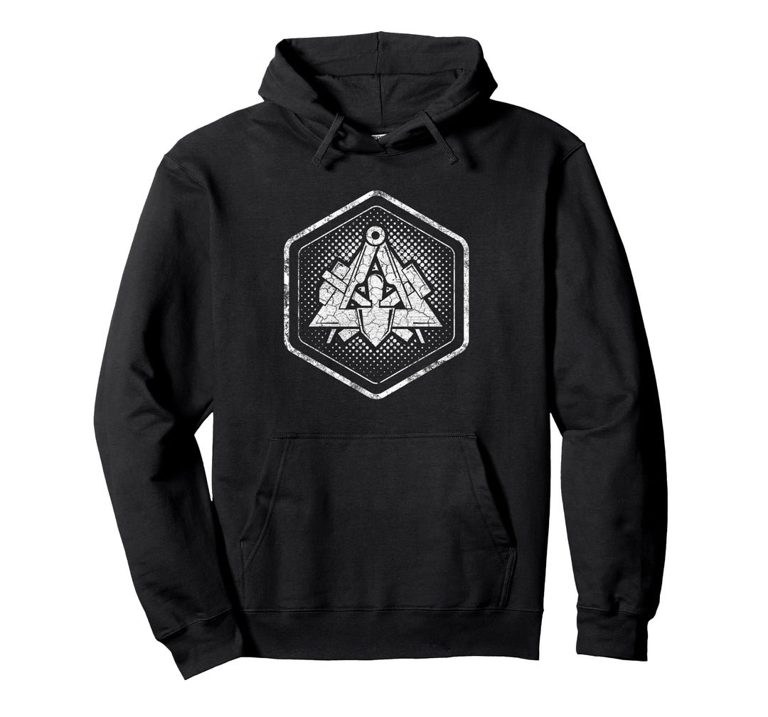 Maurer Zunftzeichen - Traditionelles Sechseck Wappen Pullover Hoodie