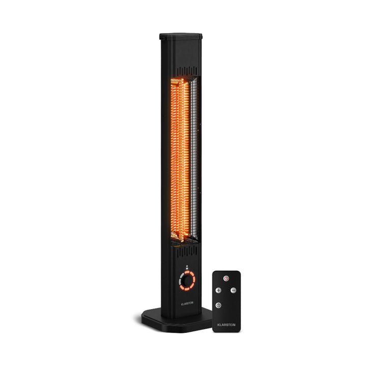 Klarstein Infrarotheizung Standgerät 2000W – 8 Stufen, Fernbedienung, Timer, IP65, Kippschutz, Wandm