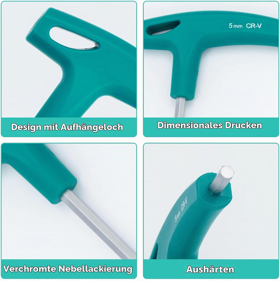 T-Griff Schlüssel-Satz: Metrisch T Griff Schraubendreher Set 8tlg (2.0mm/2.5mm/3mm/4mm/5mm/6mm/8mm/1