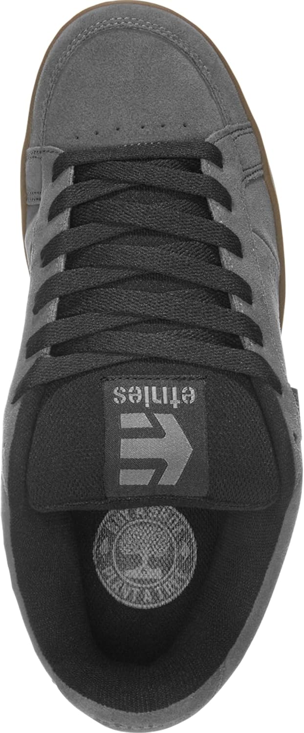 Etnies Herren Kingpin Skateboardschuhe 38.5 EU Grau Schwarz, 38.5 EU Grau Schwarz