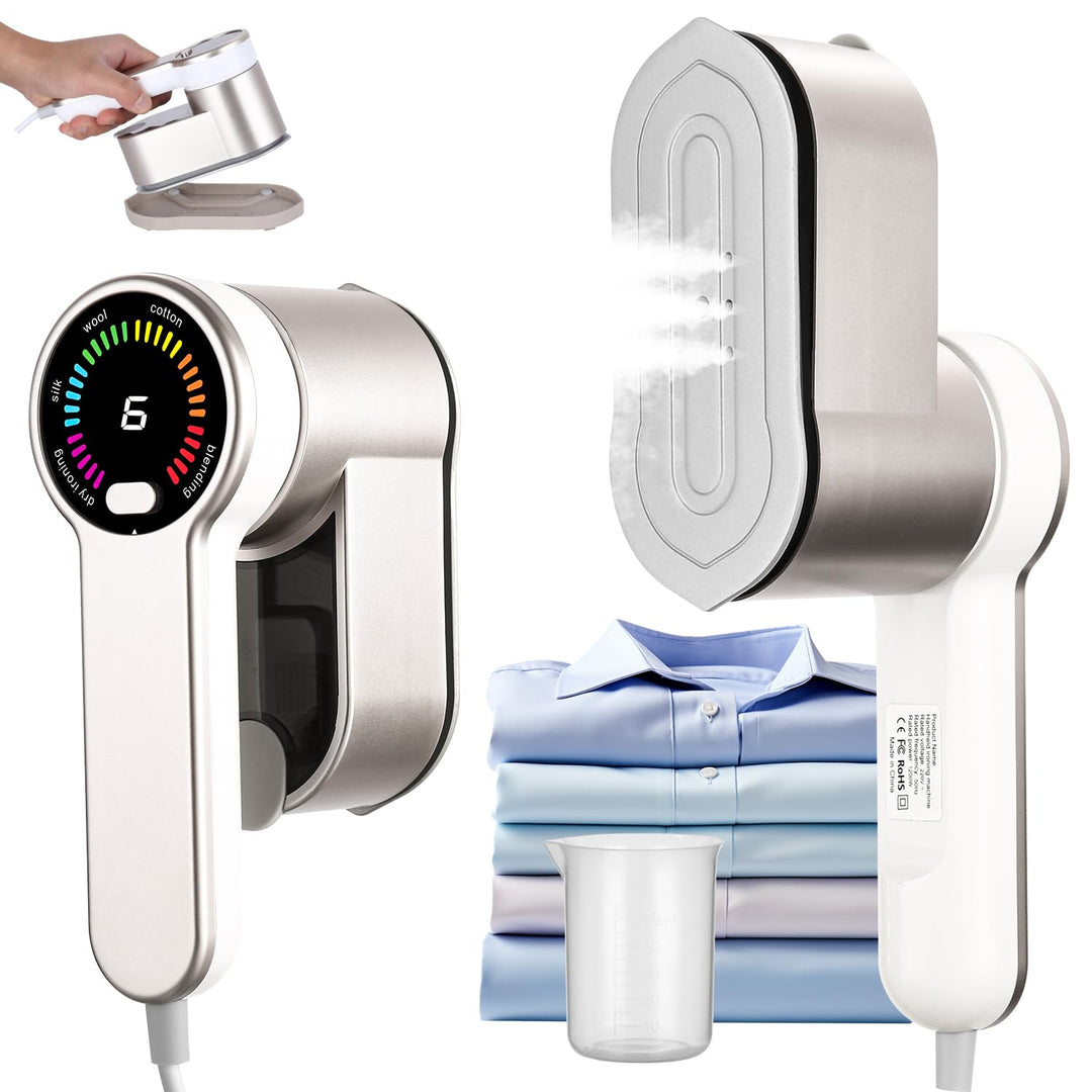 Reise Dampfglätter Reisebügeleisen 1200W, 2-in-1 Handbügeleisen & Steamer, 5S Schnellaufheizung, 25g