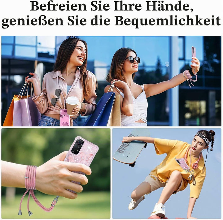 Handykette für Xiaomi Redmi Note 12 Pro 4G Hülle mit Band, Handyhülle für Redmi Note 11 Pro/Pro+ Gli