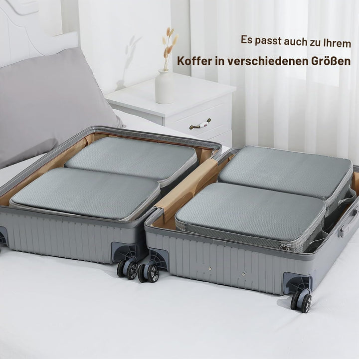 DIMJ Selbstkomprimierender Organizer - Bettwäsche Aufbewahrung, Packing Cubes Compression, Aufbewahr