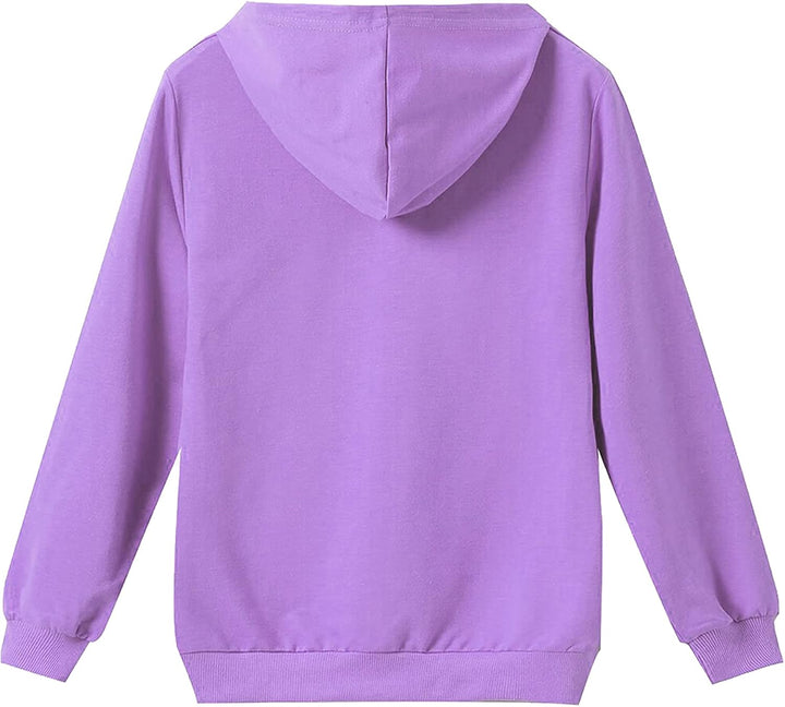 Jungen Hoodie Trainingsanzug Sweatshirt Top und Hose Kleidungsset 2-15 Jahre 8-9 Jahre Violett Pelzg
