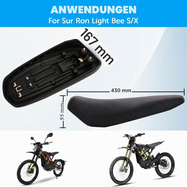 Sur Ron Sitzbezug,Motorrad Sitzbezug Dirt Bike Seat Cover Mini Fahrradsitz für Sur-Ron Light Bee Sur